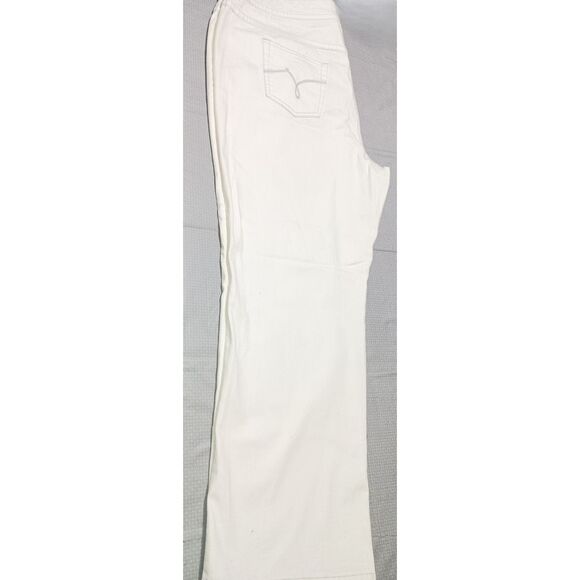 JMS:  White Denim Stretch Wide-Leg, Woman Plus Size 24 (NWT) - Picture 2 of 6